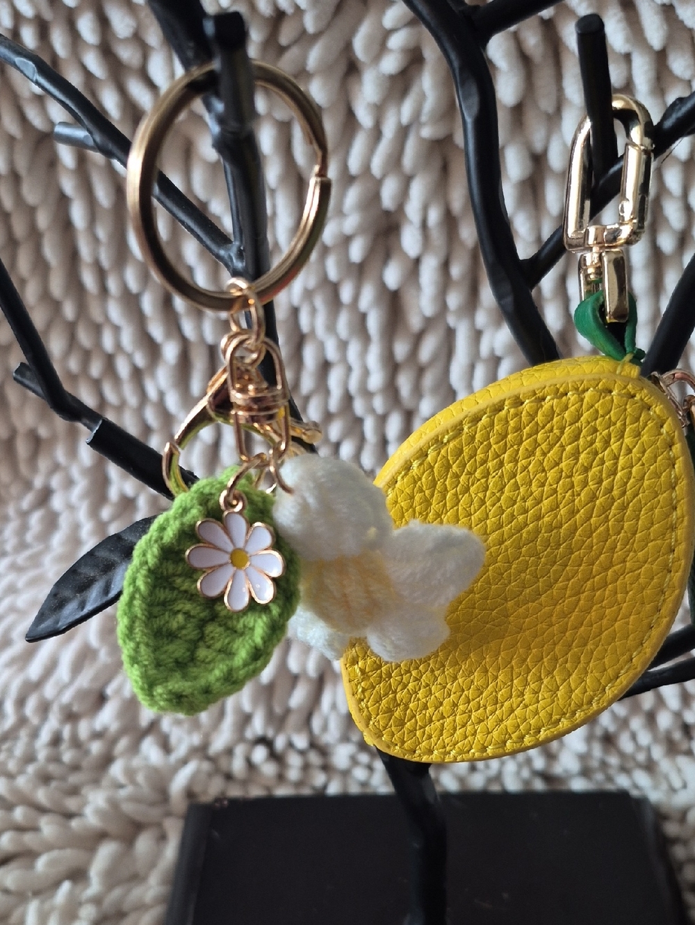 Lemon Coin Purse AND Floral Charm NWT (K12)